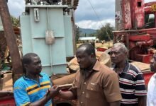 Alhaji Sedik (third right) shaking hands with Mr Acheampong