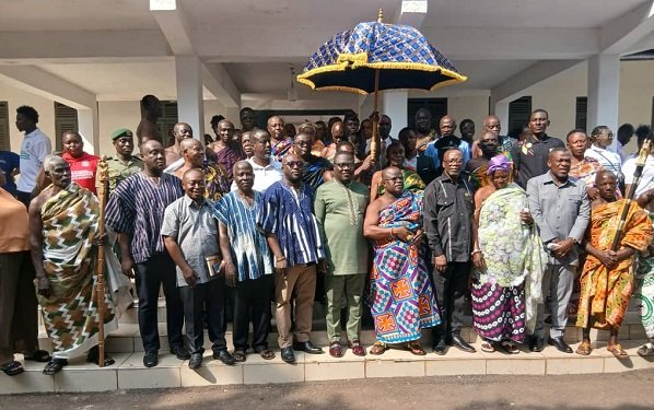 • Mr Akwaboah (middle) with other participants after the programme