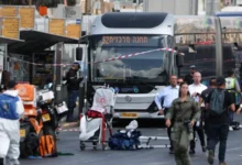 • Bus stop at Israel's Ramot Junction