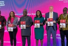 • Mr George (third from left) with other dignitaries launching the report at the summit