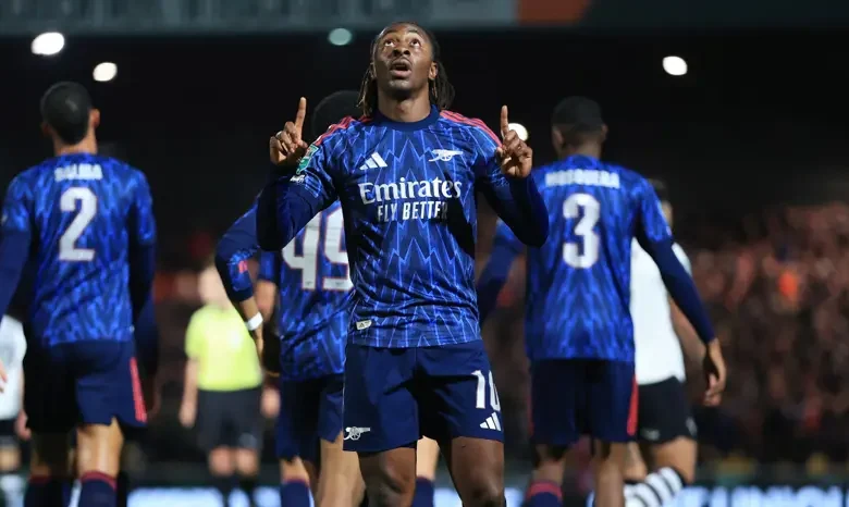 Eze celebrates his goal