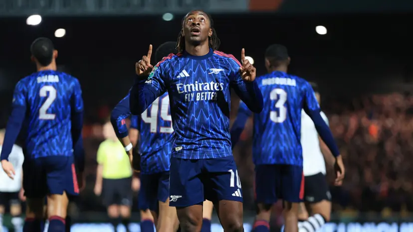 Eze celebrates his goal