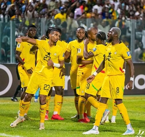 • Black Stars celebrating their last victory against Mali