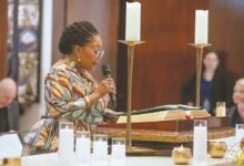 • Mrs Mahama speaking at the event