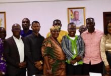 • Ms Arthur (middle) with the committee members