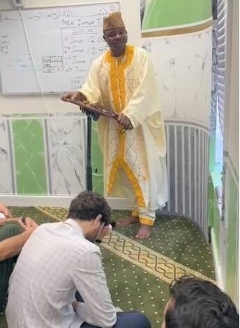 • Flt. Lt. Maiga delivering the sermon