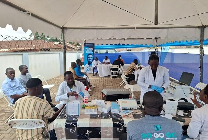 • Residents of Aboabo Community going through the health screening exercise