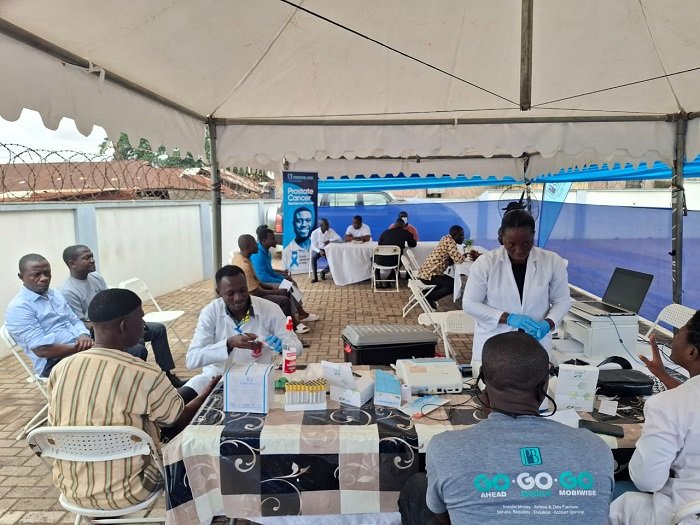 • Residents of Aboabo Community going through the health screening exercise