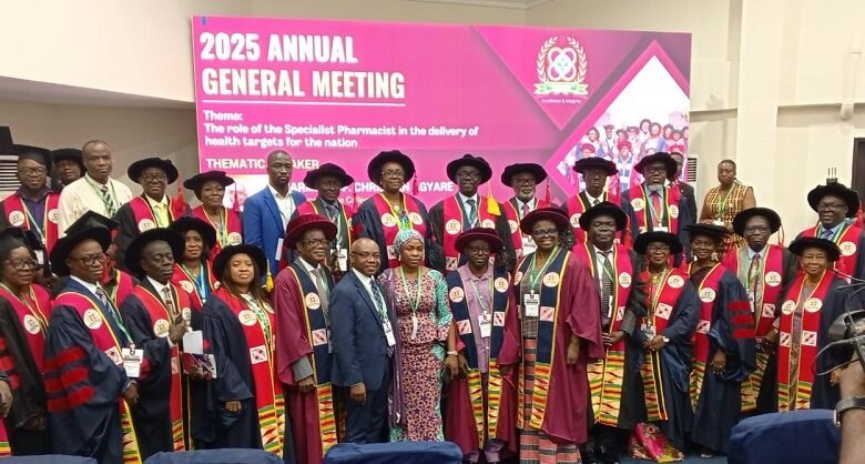 • Dr Esseku( fifth from right), Dr Nyoagbe (sixth from left) with the governing council, inductees and fellows of the College