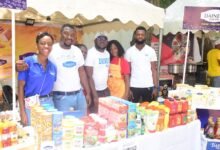• Sales personnel of Dainess Foods at the event Photo: Seth Osabukle