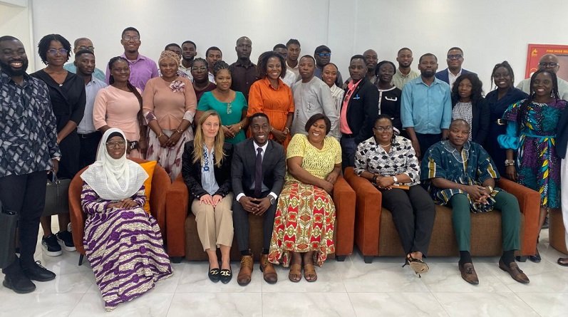 Mr Owusu seated (third right)and Mrs Larbi also seated(second rights) with stakeholders