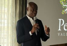 • Yusif Sulemana (inset) addressing the gathering