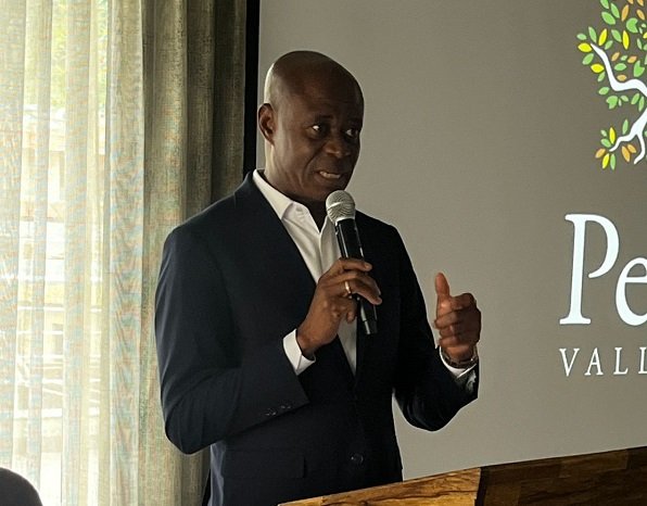 • Yusif Sulemana (inset) addressing the gathering