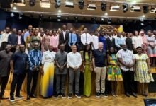 • The scholarship beneficiaries with senior officials of MTN Ghana
