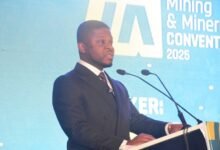 • Mr Sammy Gyamfi (inset) addressing participants in the meeting