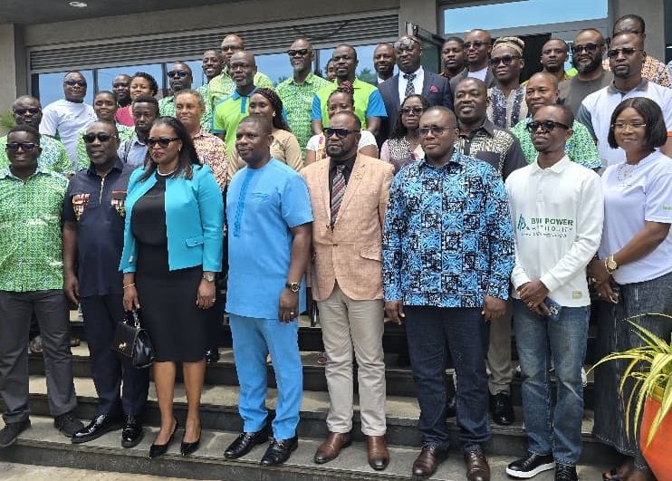 Mr Kow Eduakwa Sam (third from right, front row) with participants after the programme