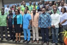Mr Kow Eduakwa Sam (third from right, front row) with participants at the programme