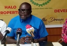 Mr Kwame Owusu Danso addressing the press