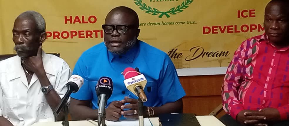 Mr Kwame Owusu Danso addressing the press