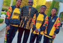 • Mr Osei Asibey (second left) and the medal winning armwrestlers