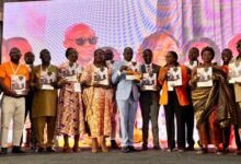 • Mr Samuel Kaba Akoriyea (middle) with other dignitaries launching the Patient Safety Strategy for Ghana