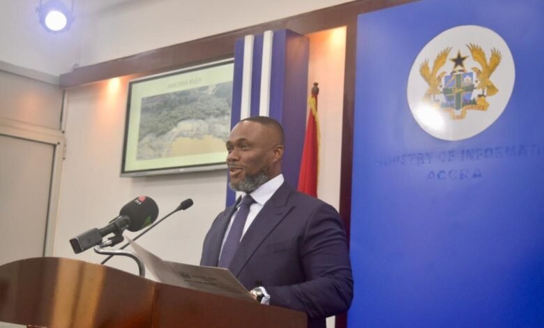 Mr Gilbert Adjei (inset) addressing the gathering