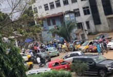 • Some parents and their wards making their way into the GNAT Hall