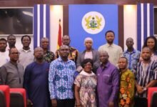 •The committee members with staff of GNA