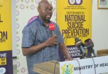 Dr Dordoye speaking at the press conference