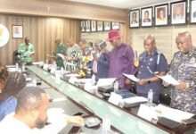 Mr Emmanuel Armah Kofi-Buah (head of table) inaugurating the Committee Photo: Ebo Gorman