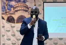 • Mr Ibrahim (inset) addressing the gathering