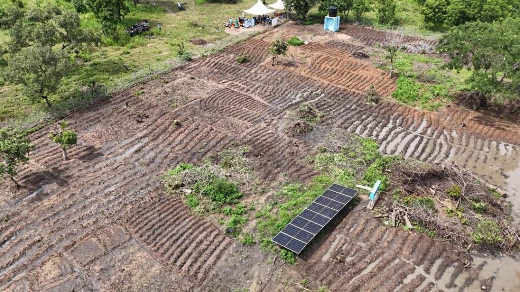 Aerial view of the solar project