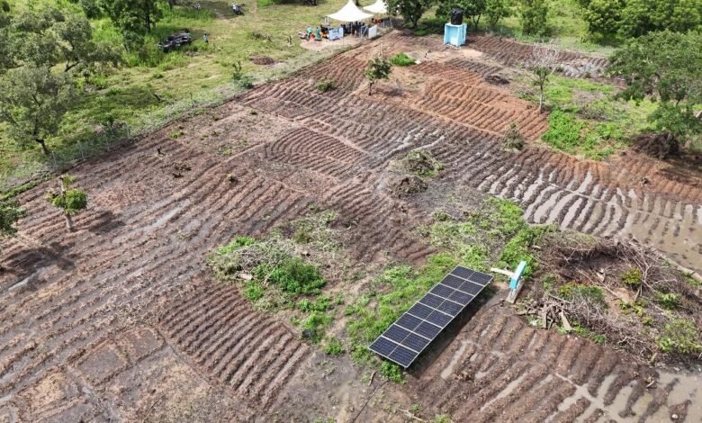 Aerial view of the solar project
