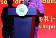 Vice President, Prof Opoku-Agyemang, speaking at the anniversary