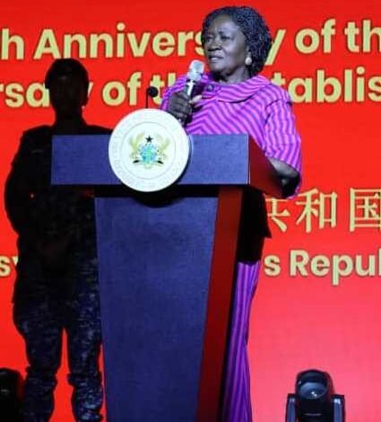 Vice President, Prof Opoku-Agyemang, speaking at the anniversary