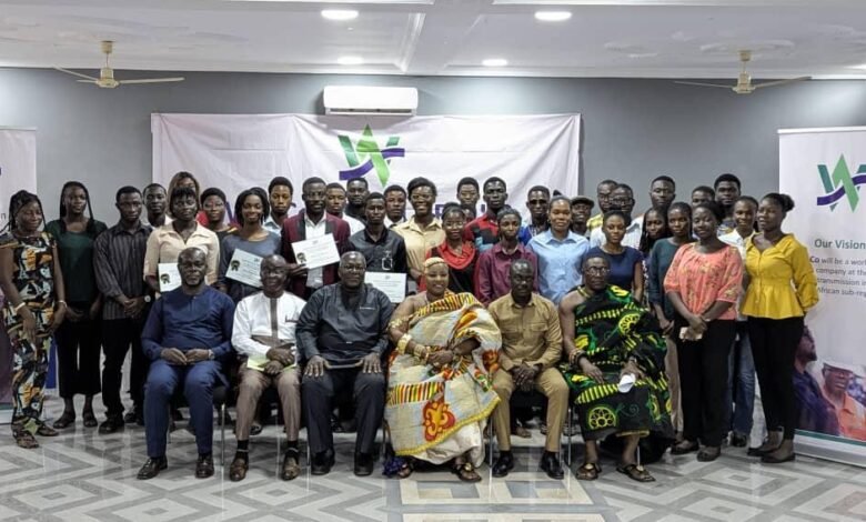 Dr Doku (third right) and other dignitaries in pose with beneficiaries