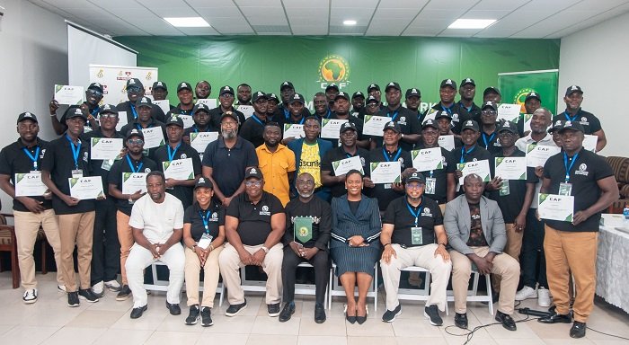 • The participants displaying their certificates