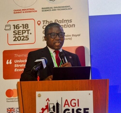 Professor Paul Bosu (inset) addressing the gathering