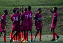 Team Greater Accra celebrating one of their goals