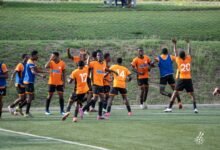 Western Region players celebrating after scoring their goal against Central Region