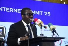 Mr Ofori speakiung at the programme Photo Seth Osabukle