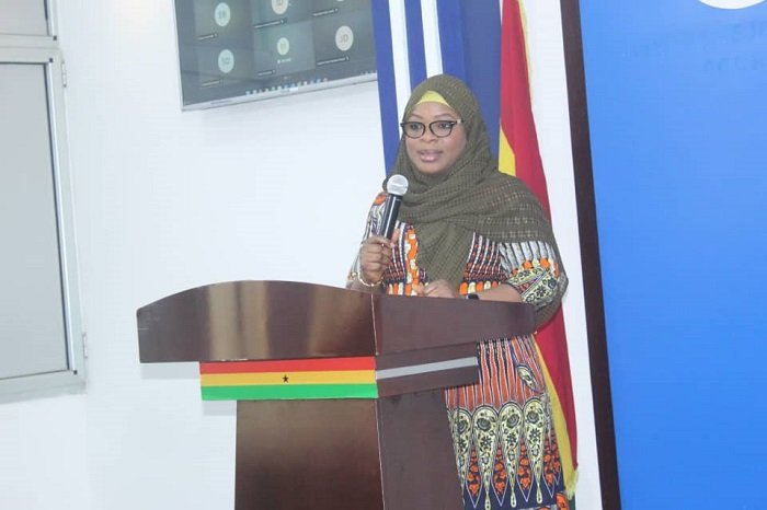 • Ms Muslim (inset) addressing participants at the event