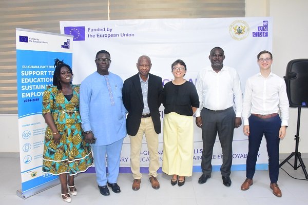 • Prof. Mahama Duwiejua (third from left) with other participants at the programme Photo: Seth Osabukle