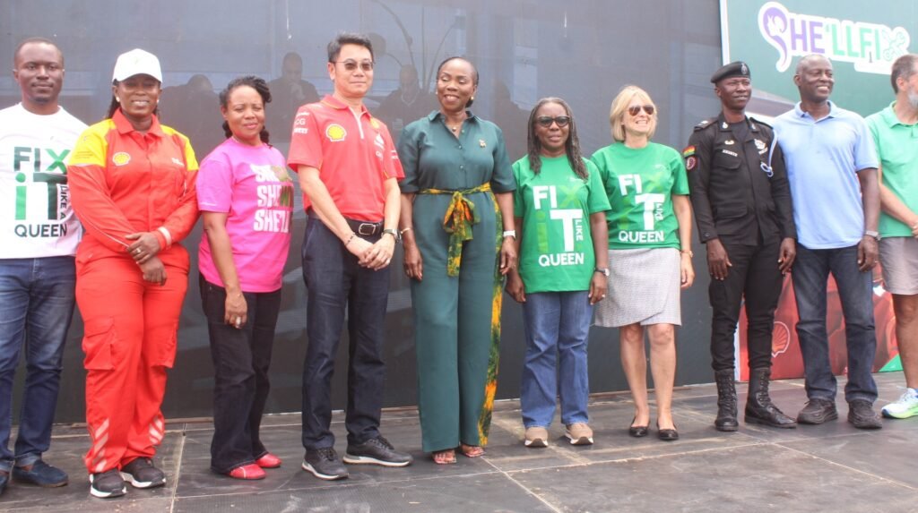 Ms Esther Cobbah (fifth from left), Ms Shirley Tony Kum (second from left), Mr Christian Li (seventh from right) and other guests at the launch. Photo: Ebo Gorman