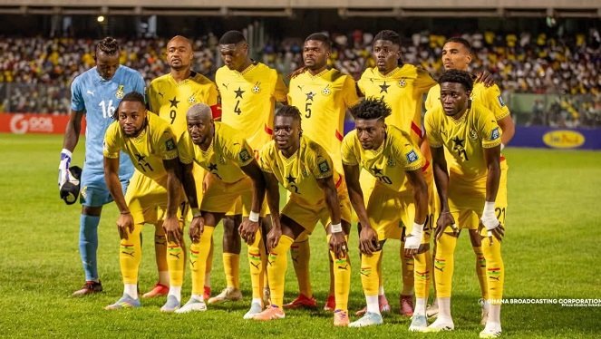 • A line up of the team that started against Comoros in Accra