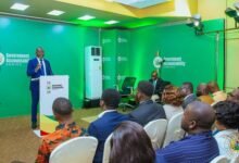 Mr Dominic Ayine speaking at the event