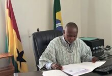 • Nii Amasah Namoale in his office