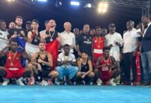 • Members of the two gyms joined by some officials after the event