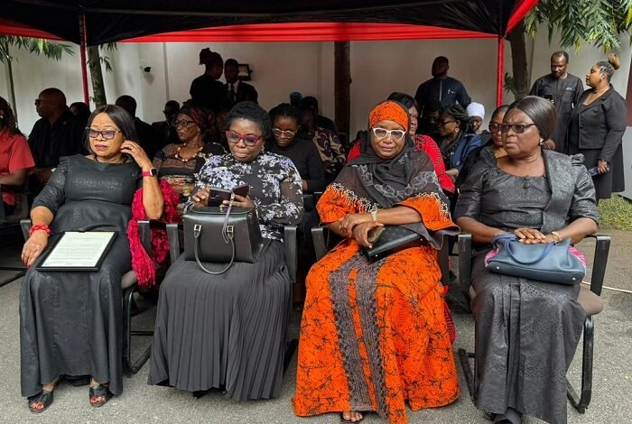 • Dr Binka, (left), Dr Ansre ( second from left) with other dignitaries of AWLN