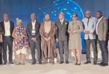 • Mr Samuel Okudzeto Ablakwa (middle) with some dignitaries at the event